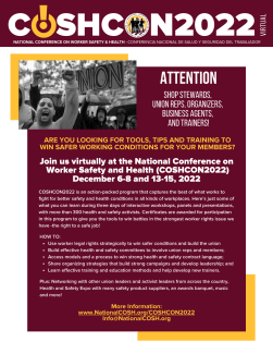 Unions at COSHCON Flyer