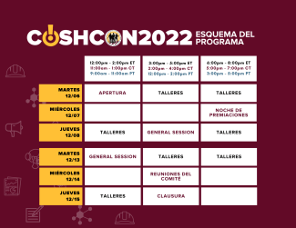 COSHCON2022 Esquema del Programa
