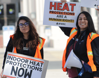 Workers demanding heat protection-image