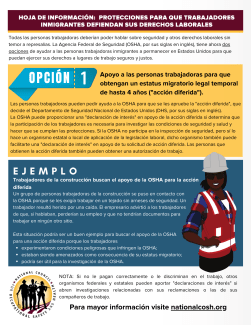 Protecciones Trabajadores Inmigrantes