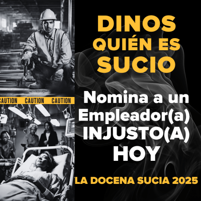 Están abiertas las nominaciones para la Docena Sucia de 2025